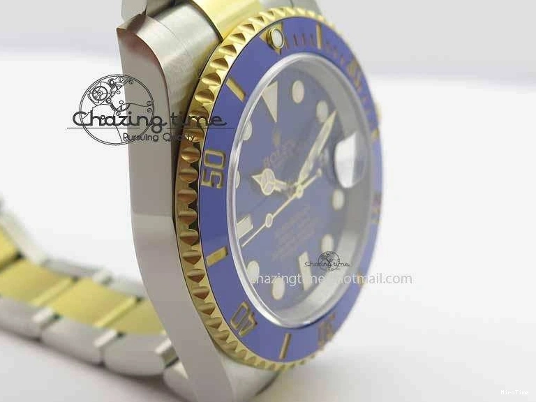 MiroTime 0410 Functional Submariner 116613 LB JF 1:1 Best Edition Blue Dial On SS YG Bracelet SH 3724